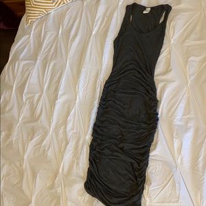 VICI RUCHED GREY DRESS